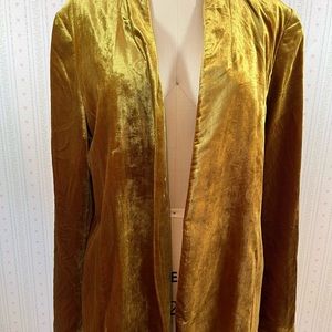 Gold velvet lined blazer